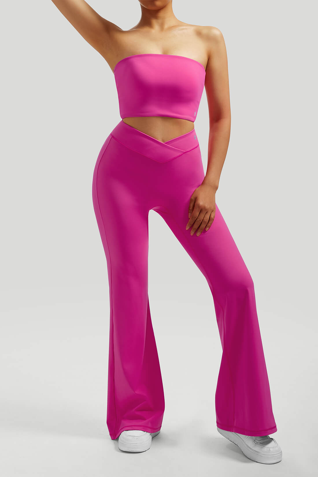 Tube Top Flared Pant Set