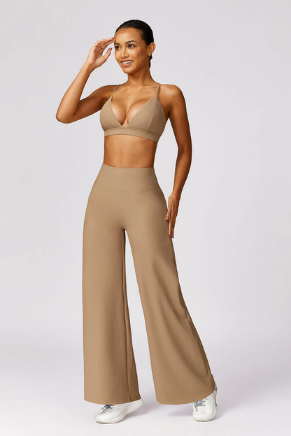 Deep V Backless Flared Leg Set