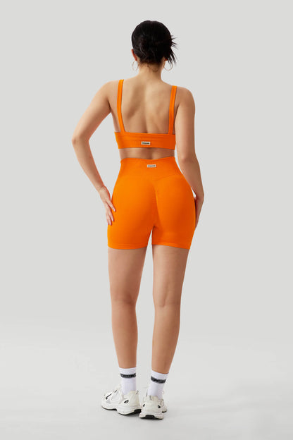 V Waist Short Threaded Spaghetti Strap Sport Suit