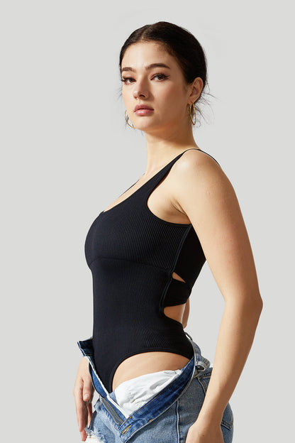 Openback Crossing Seamless Bodysuit