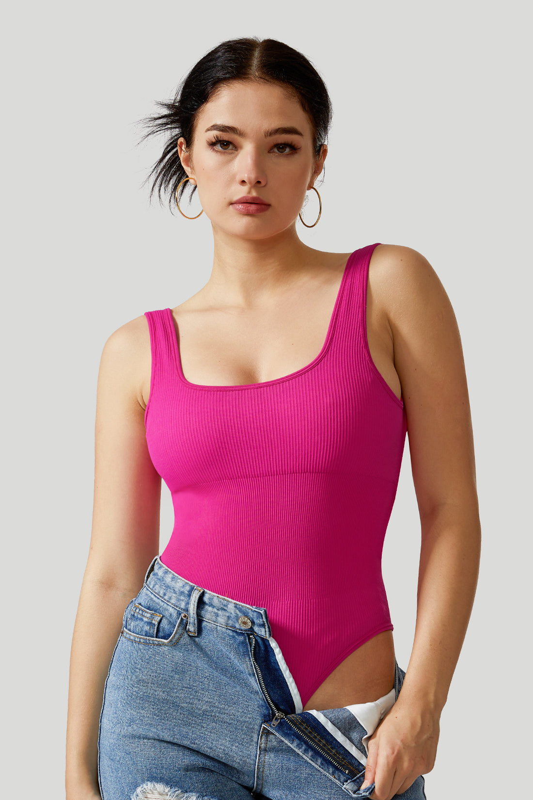 Openback Crossing Seamless Bodysuit