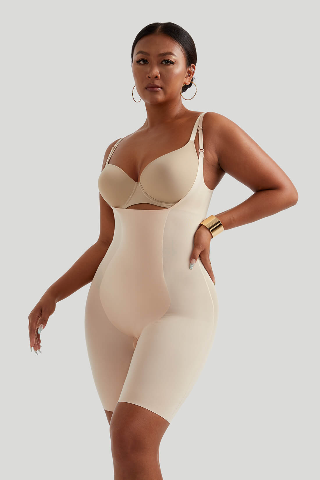 Open Bust Shapewear Romper