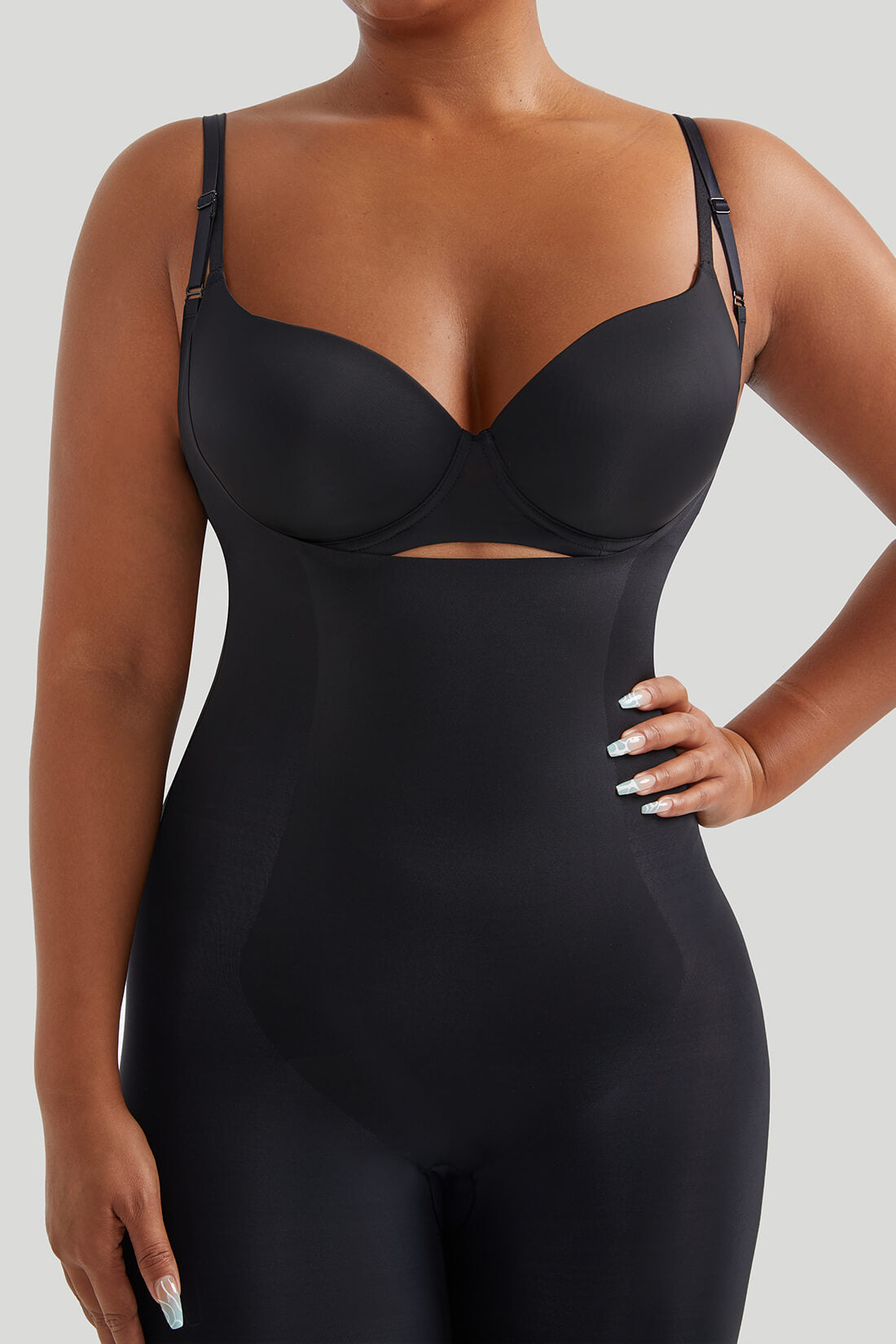 Open Bust Shapewear Romper