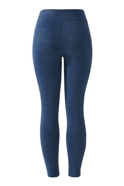 Stretchy Faux Denim Legging