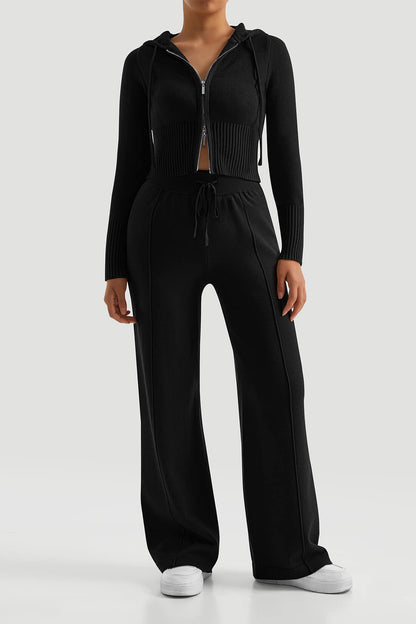 Two-Way Zipper Knitwear Suit