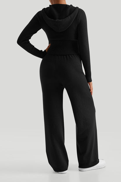 Two-Way Zipper Knitwear Suit