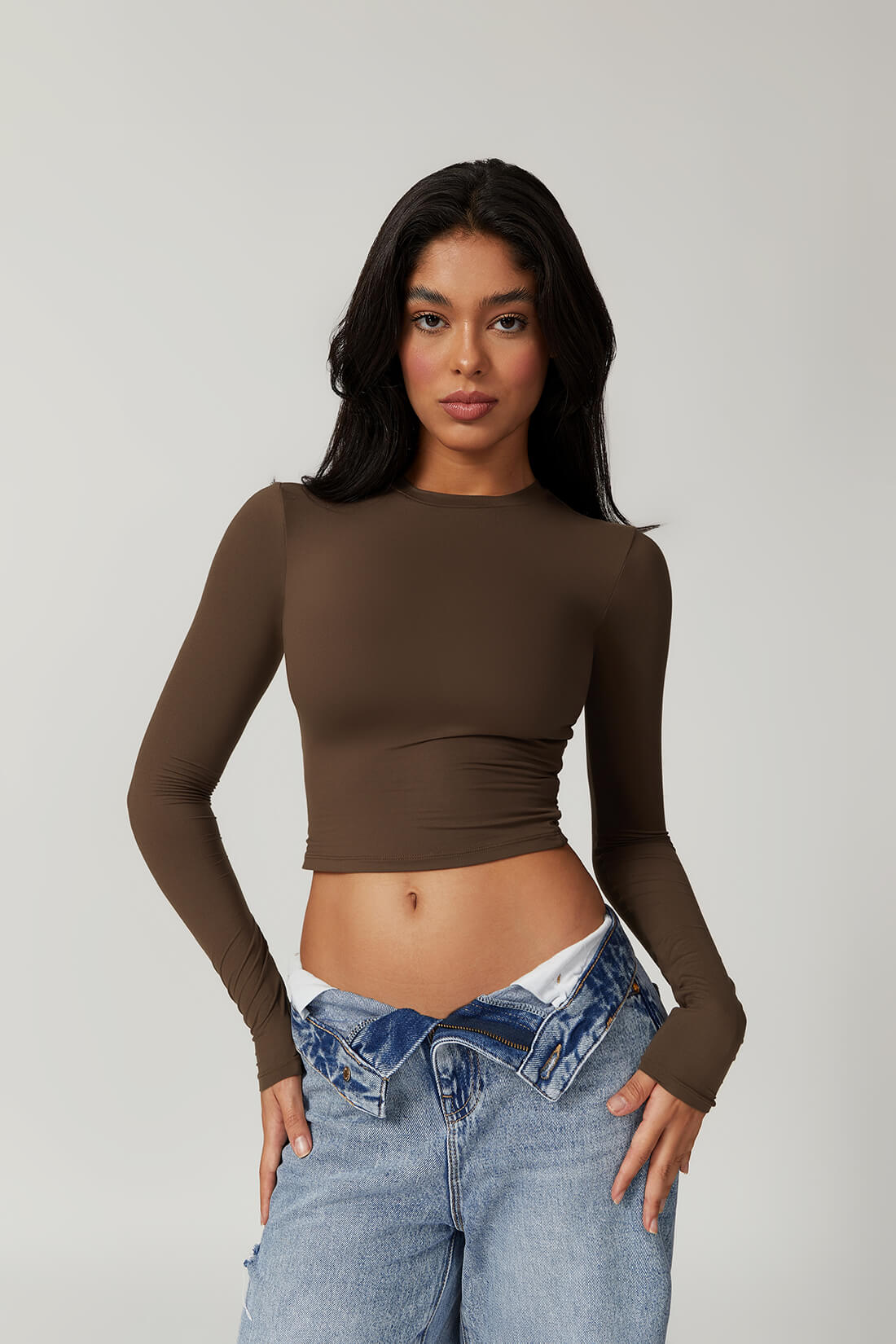 Round Neck Quick Dry Long Sleeve Top