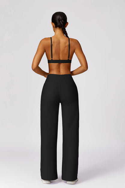 Deep V Backless Flared Leg Set