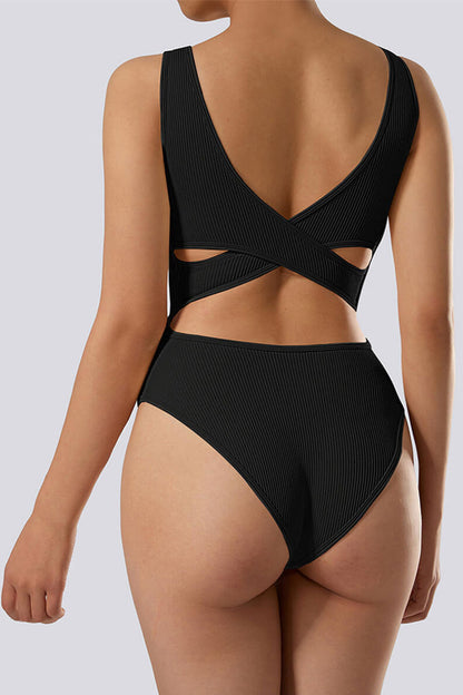 Openback Crossing Seamless Bodysuit