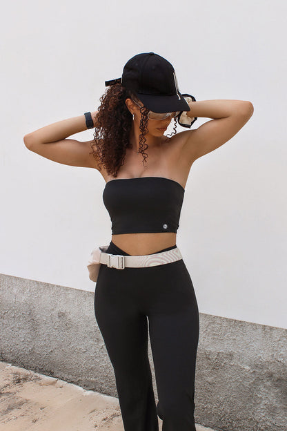 Tube Top Flared Pant Set