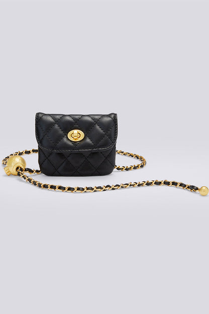 Gold Mini Square Flap Bag