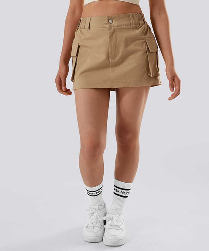 Flap Pocket Cargo Short Skirt