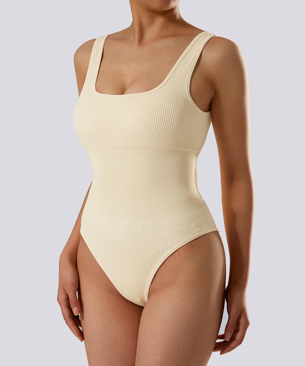 Openback Crossing Seamless Bodysuit