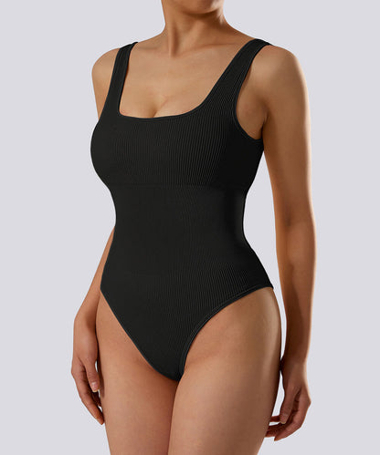 Openback Crossing Seamless Bodysuit