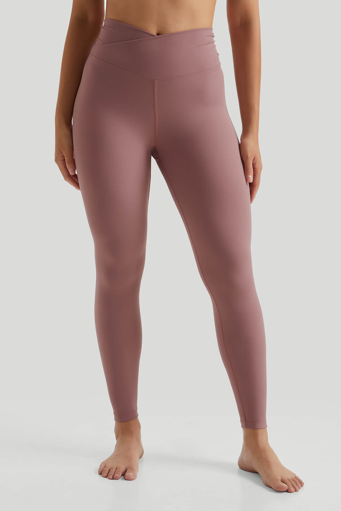 Nude V-waist Side Ruffle Yoga Legging