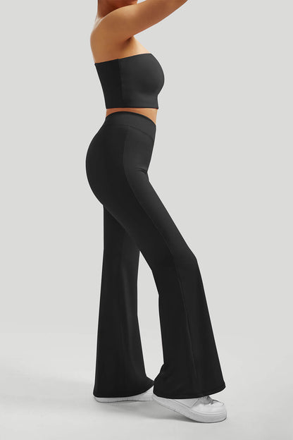 Tube Top Flared Pant Set