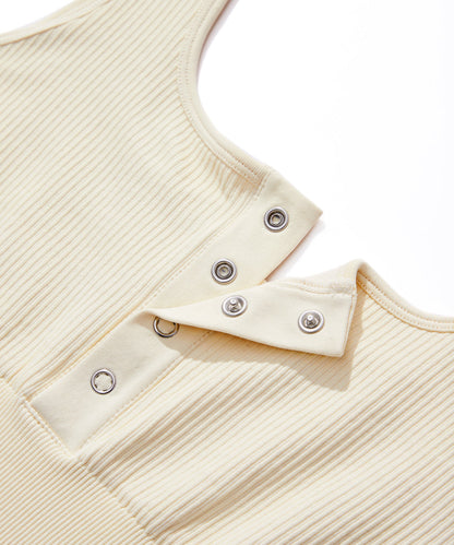 Thread Press Button Tummy Control Bodysuit