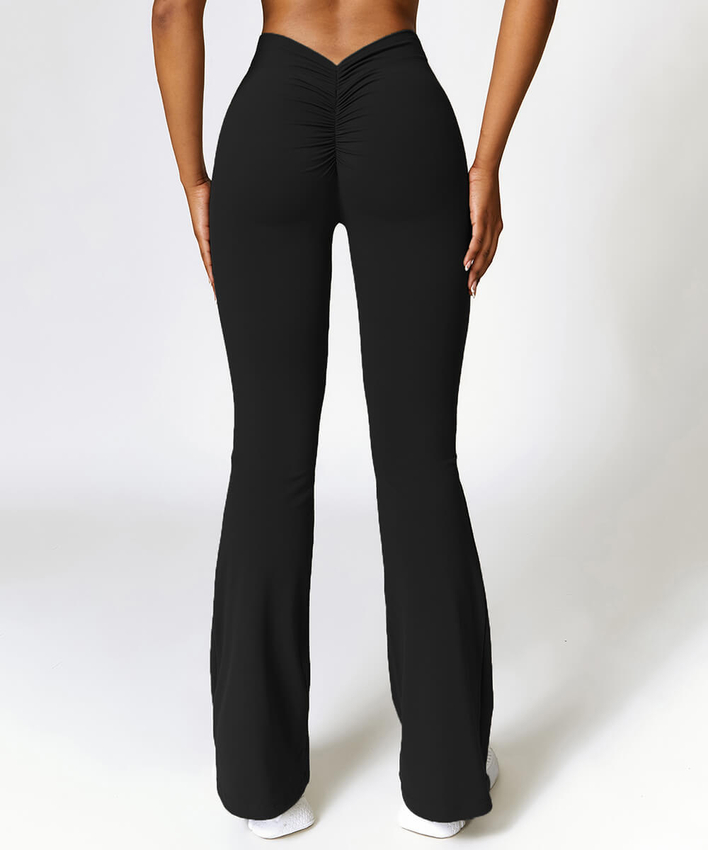 V Back Flared Seamed Legging