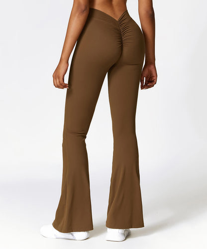 V Back Flared Seamed Legging